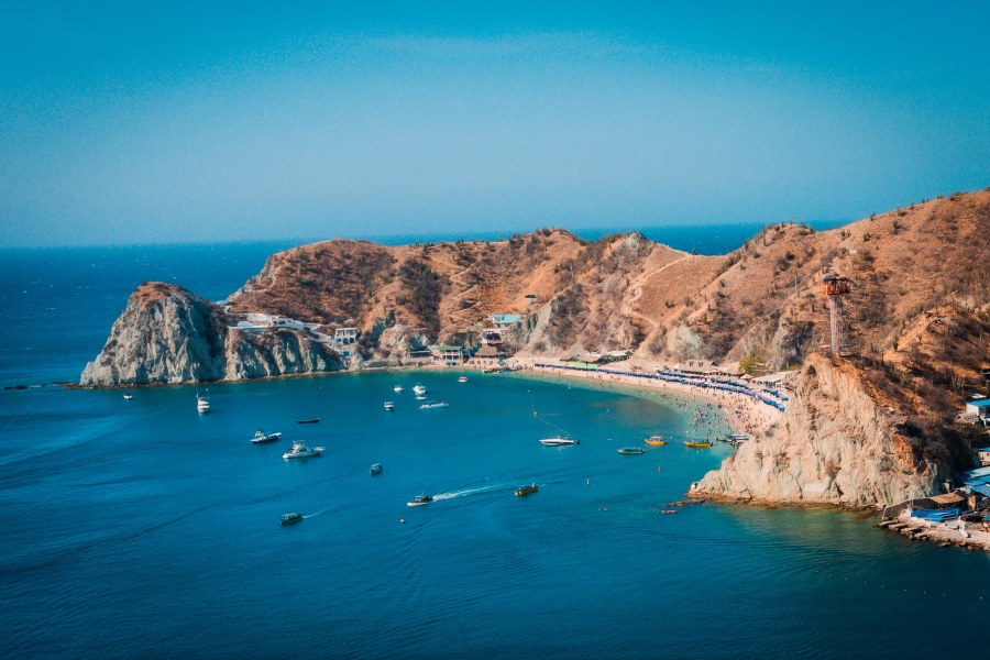 Vista lateral de Playa Blanca, Santa Marta